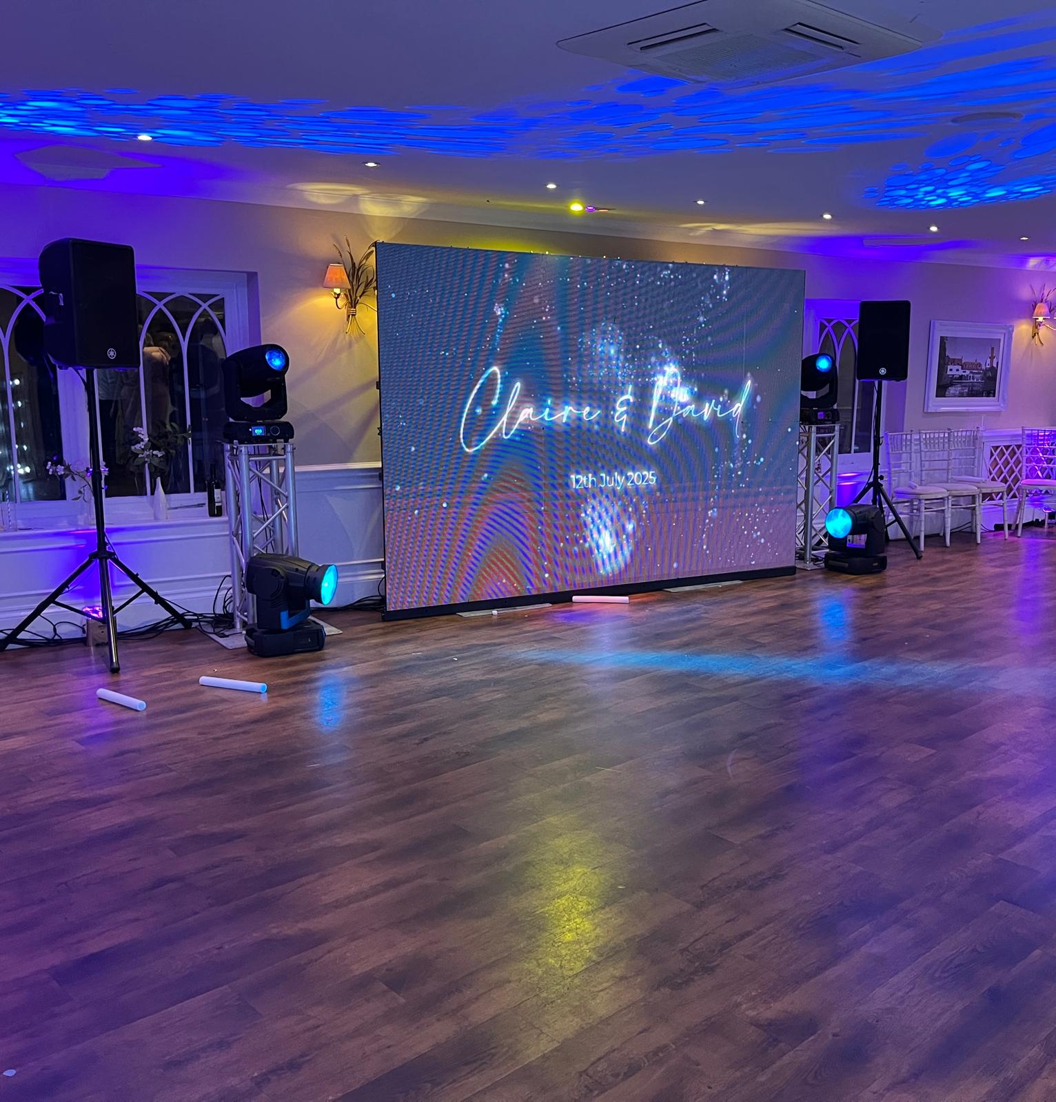 LED video wall at a hybrid corporate event in London

